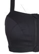 Sport-BH mit Vorderverschluss und hohem Halt, Schwarz, Packshot image number 3