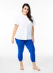 Leggings basiques longueur 3/4 en viscose, Bleu, Model image number 1