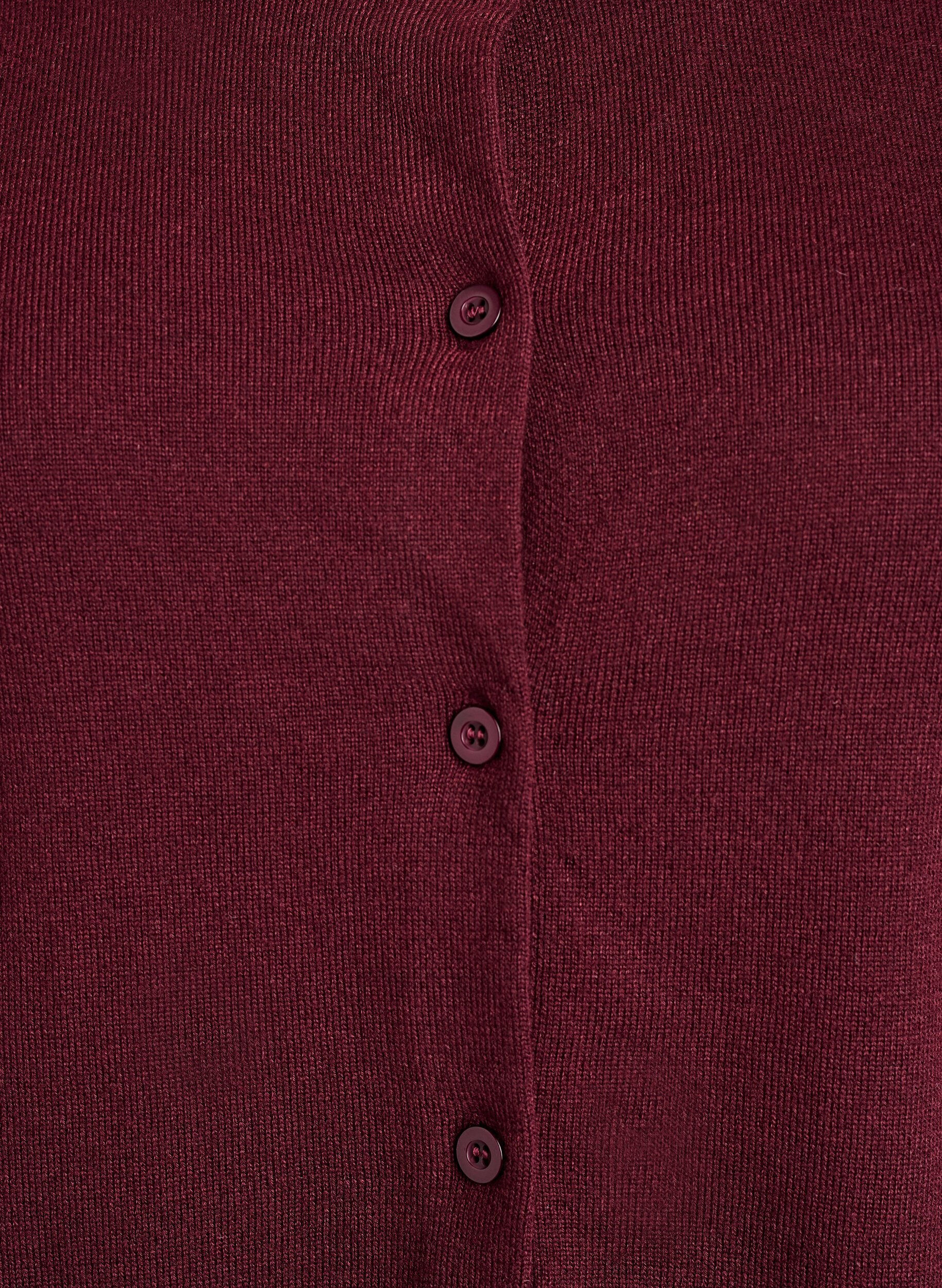 Zizzi FLASH - Cardigan en maille fine avec col rond, Bordeaux, Packshot image number 2