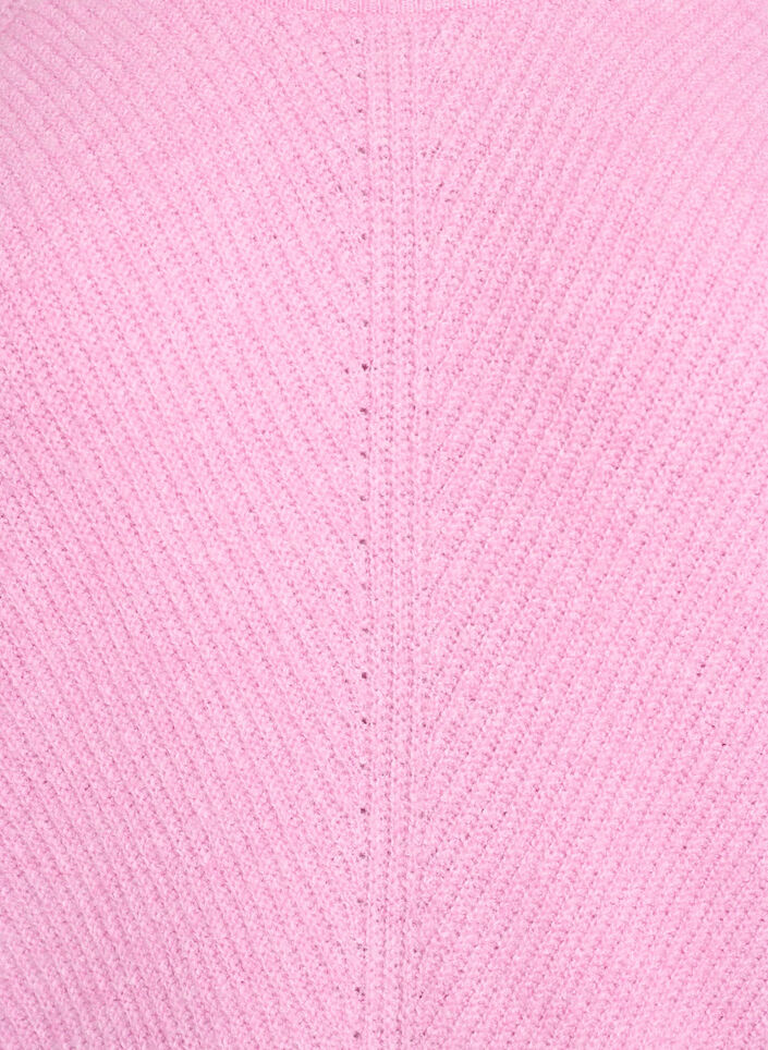 Strickpullover mit diagonalem Muster und Raglanärmeln, Pink, Packshot image number 2