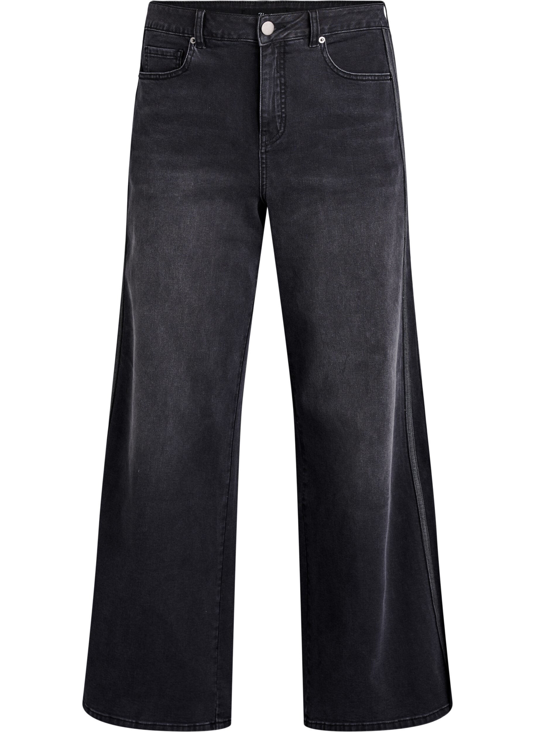 Jeans in weiter Passform mit vertikalen Denimdetails