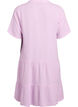 Robe courte &eacute;vas&eacute;e en mousseline de coton, Mauve, Packshot image number 1
