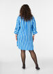 Robe courte avec col et poche poitrine, Bleu, Model image number 2