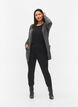 Long cardigan tricoté dans un mélange de viscose, Gris anthracite, Model image number 1