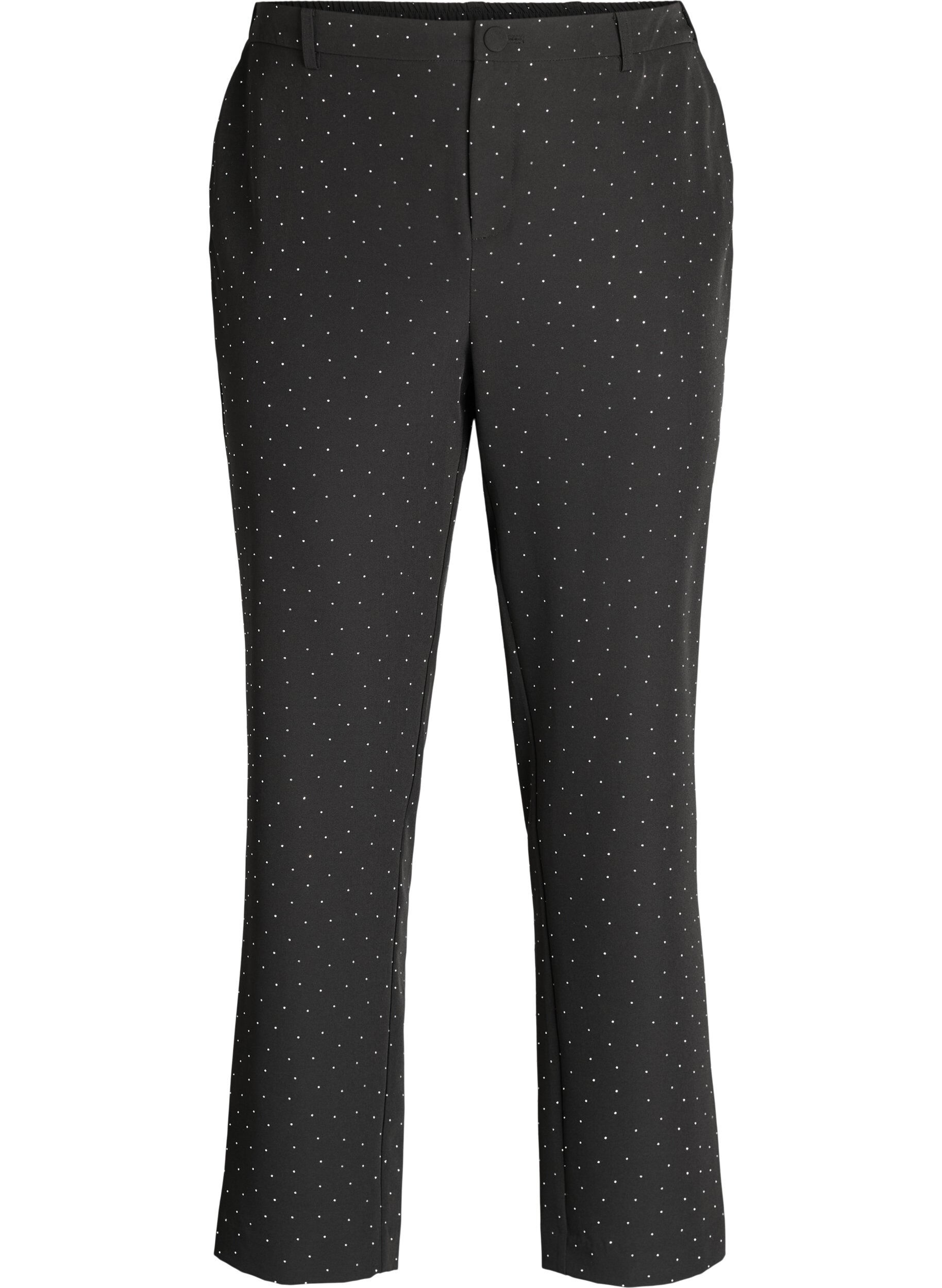 Pantalon taille haute avec des strass