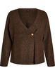 Cardigan en maille avec une fermeture asym&eacute;trique, Marron, Packshot image number 0