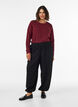 Pantalon ballon &agrave; taille haute en jersey, Noir, Model image number 0