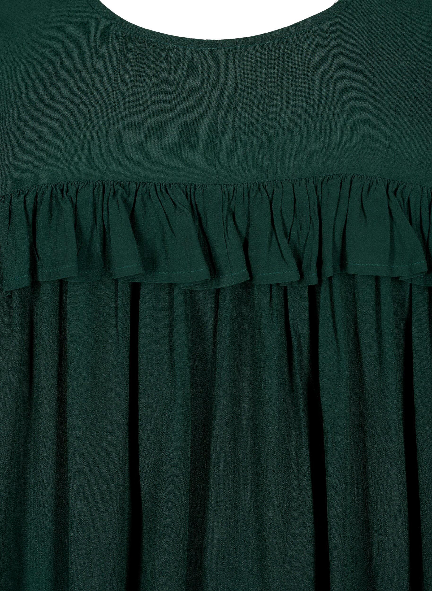 Zizzi Viskose-Tunika mit R&uuml;schen, Scarab, Packshot image number 2