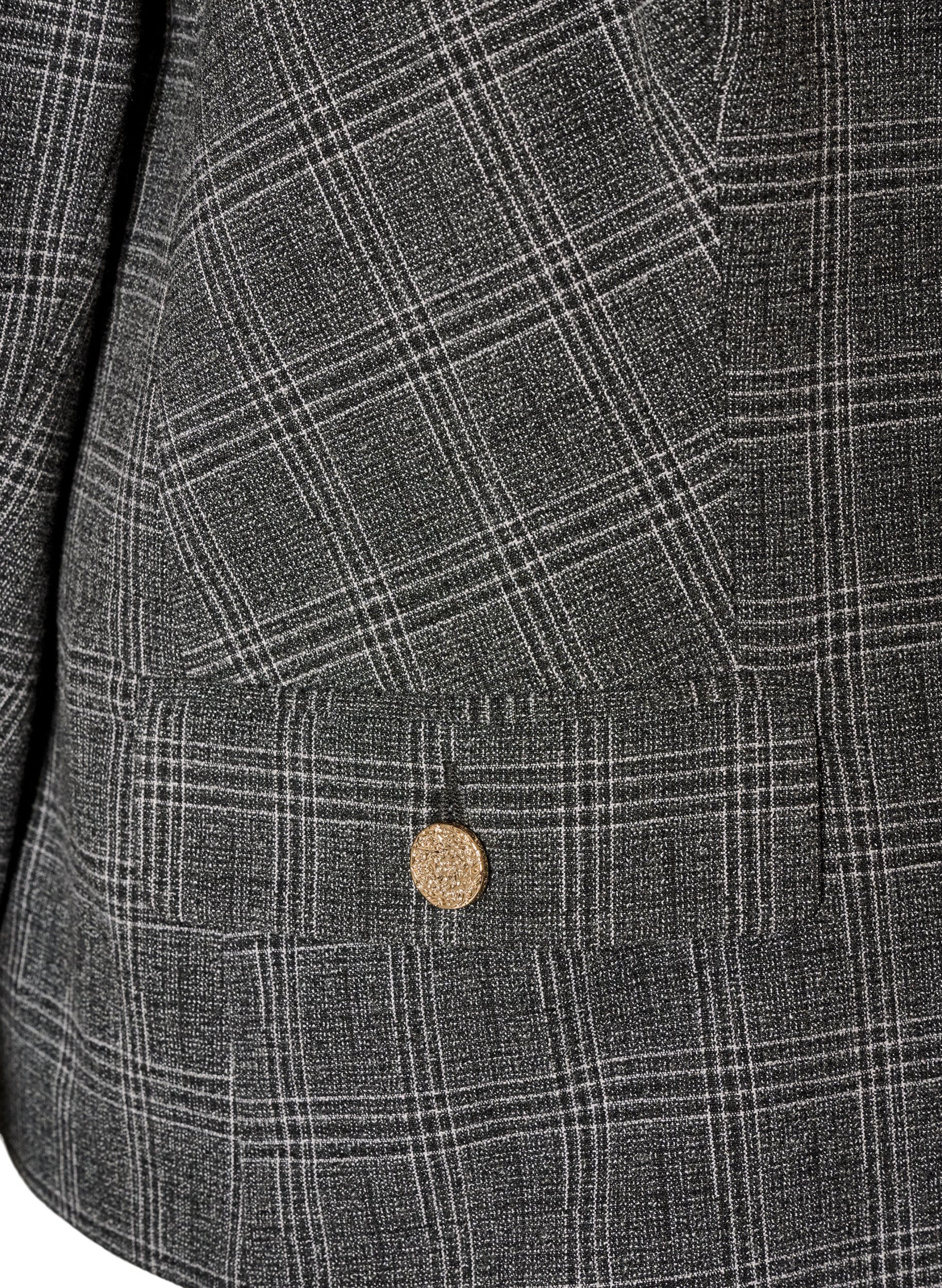 ZizziBlazer court &agrave; carreaux, Gris anthracite, Packshot image number 3