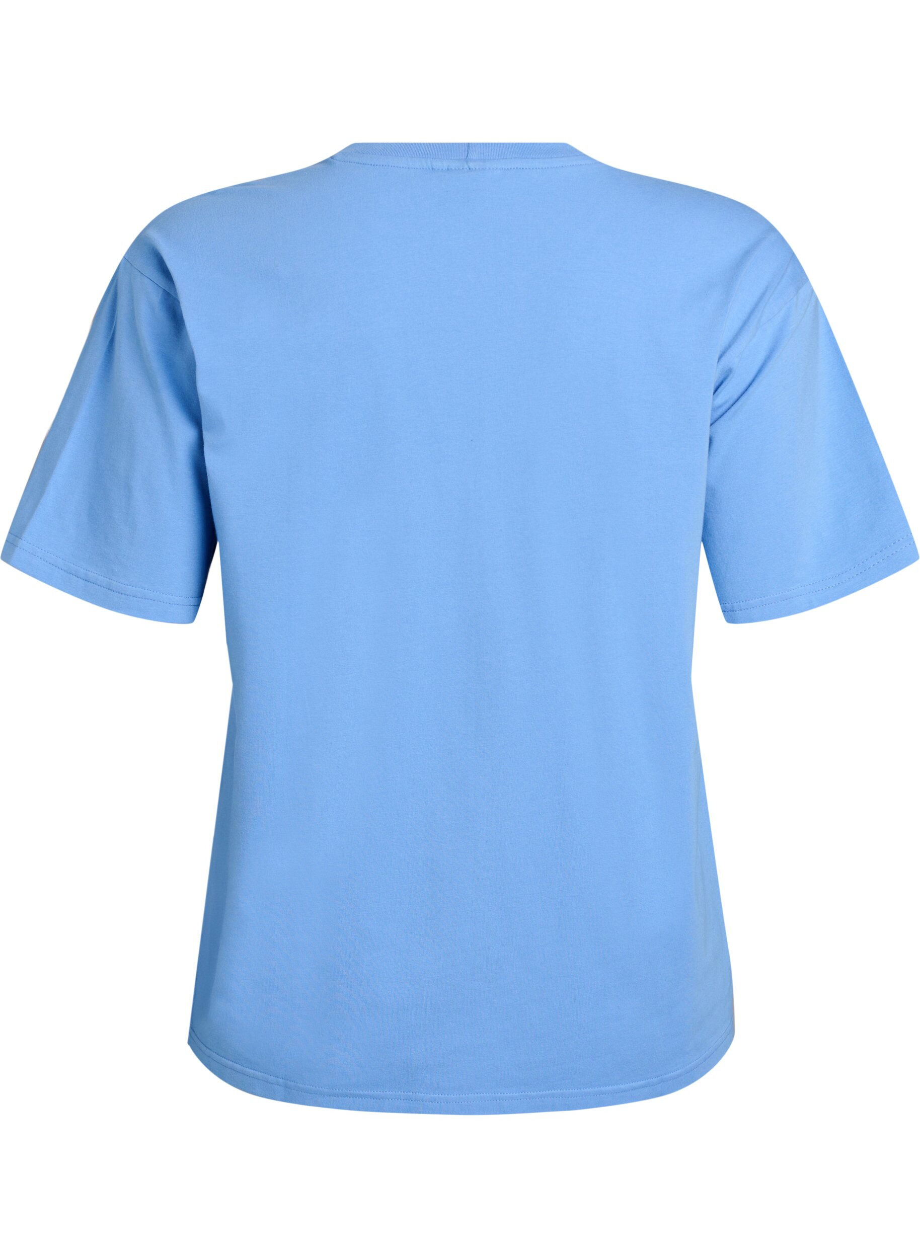 ZizziT-shirt sportif en coton bio, Bleu, Packshot image number 1