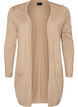 Lange Strickjacke aus einer Viskosemischung, Beige, Packshot image number 0