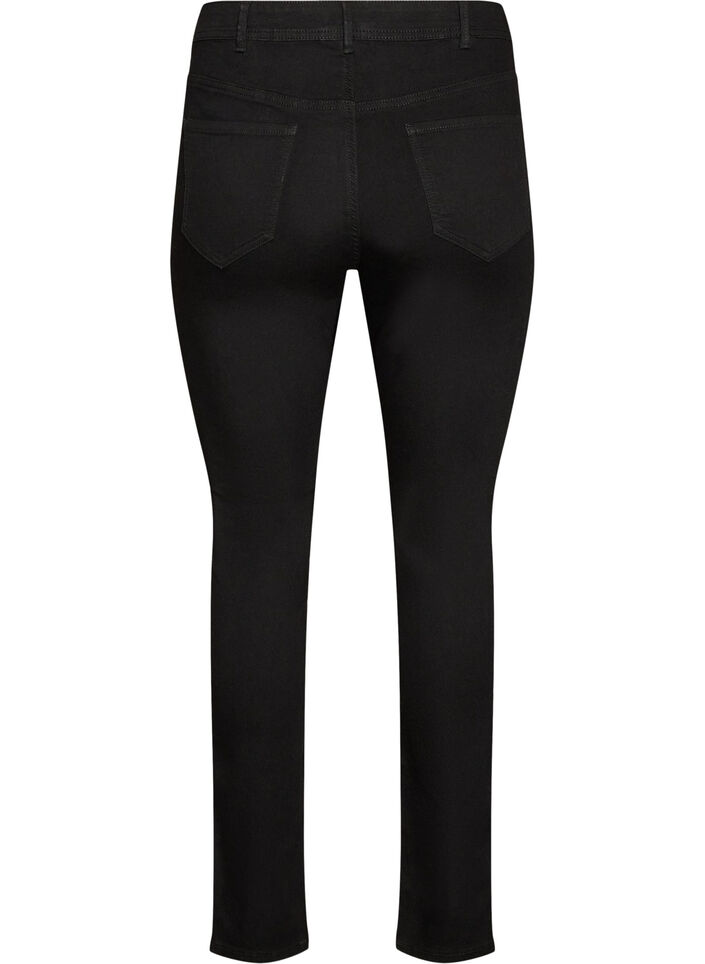 Amy Super Slim Fit Jeans mit hoher Taille, Schwarz, Packshot image number 1
