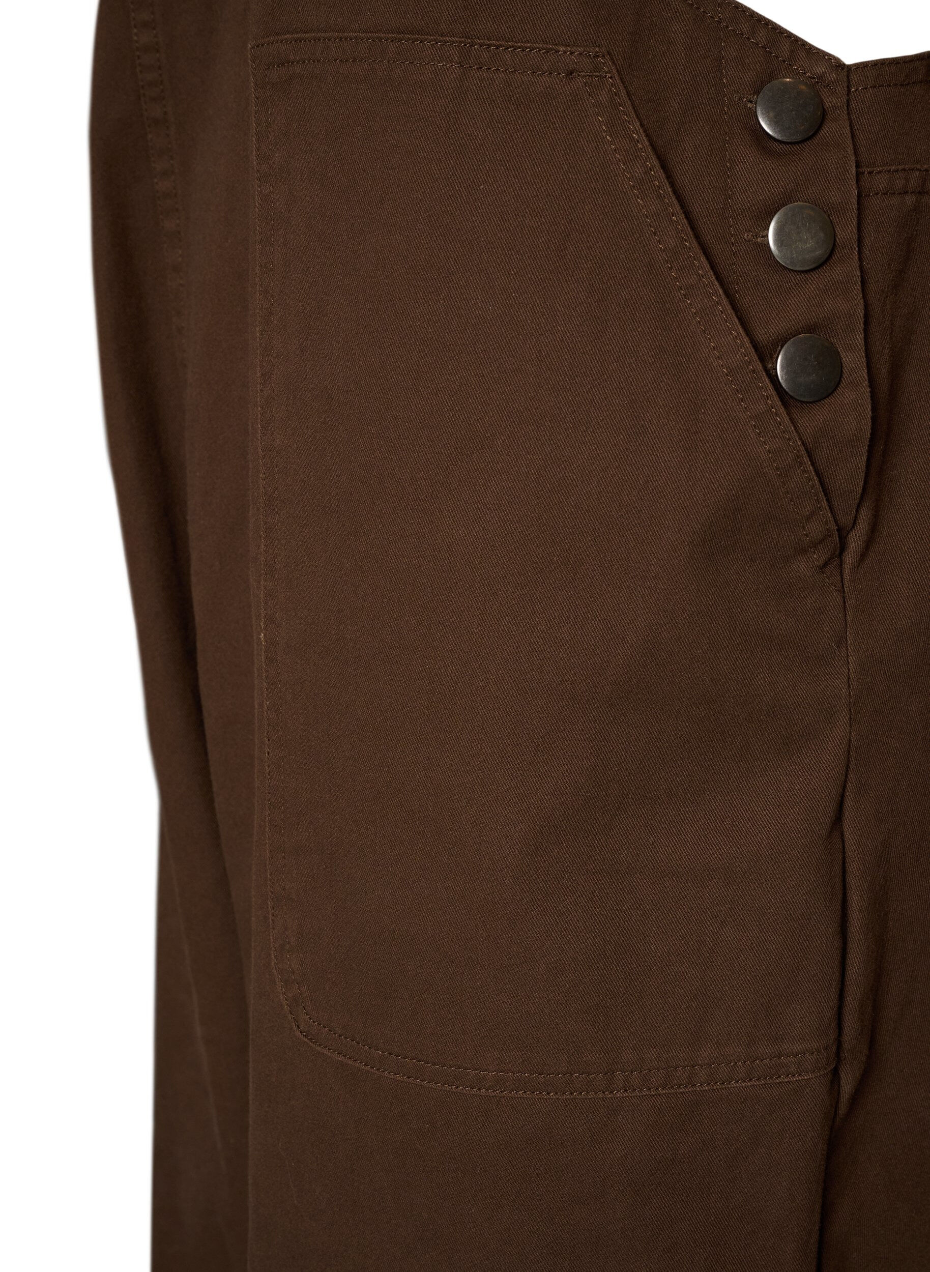 ZizziLatzhose mit Balloneffekt und verstellbaren Tr&auml;gern, Braun, Packshot image number 3