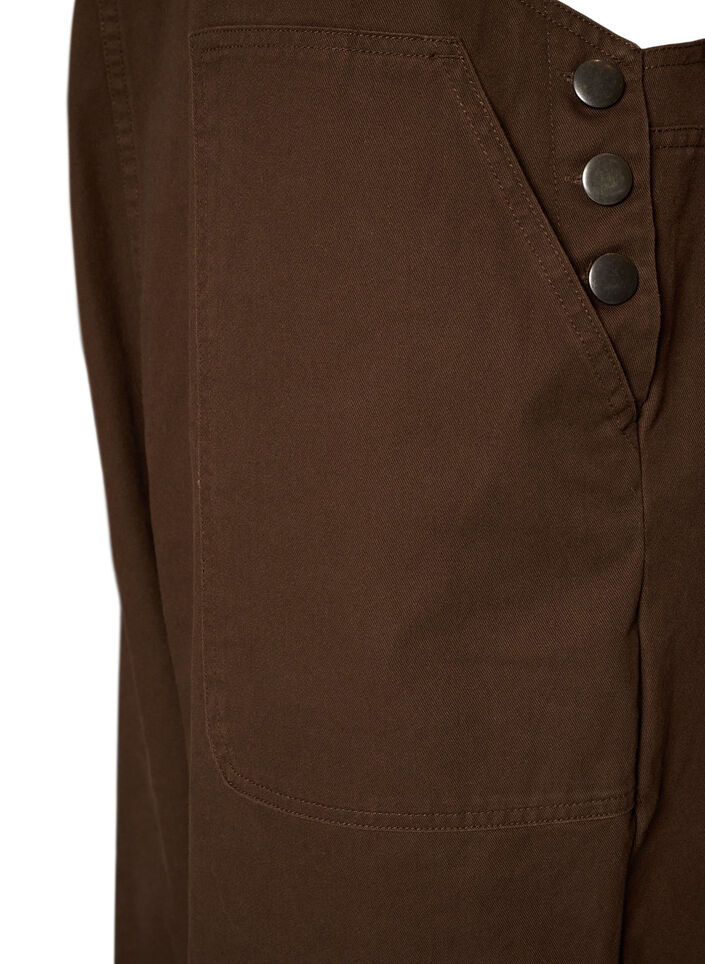 Latzhose mit Balloneffekt und verstellbaren Tr&auml;gern, Braun, Packshot image number 3