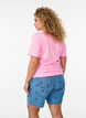 Short en jean brod&eacute;, Bleu Clair, Model image number 2