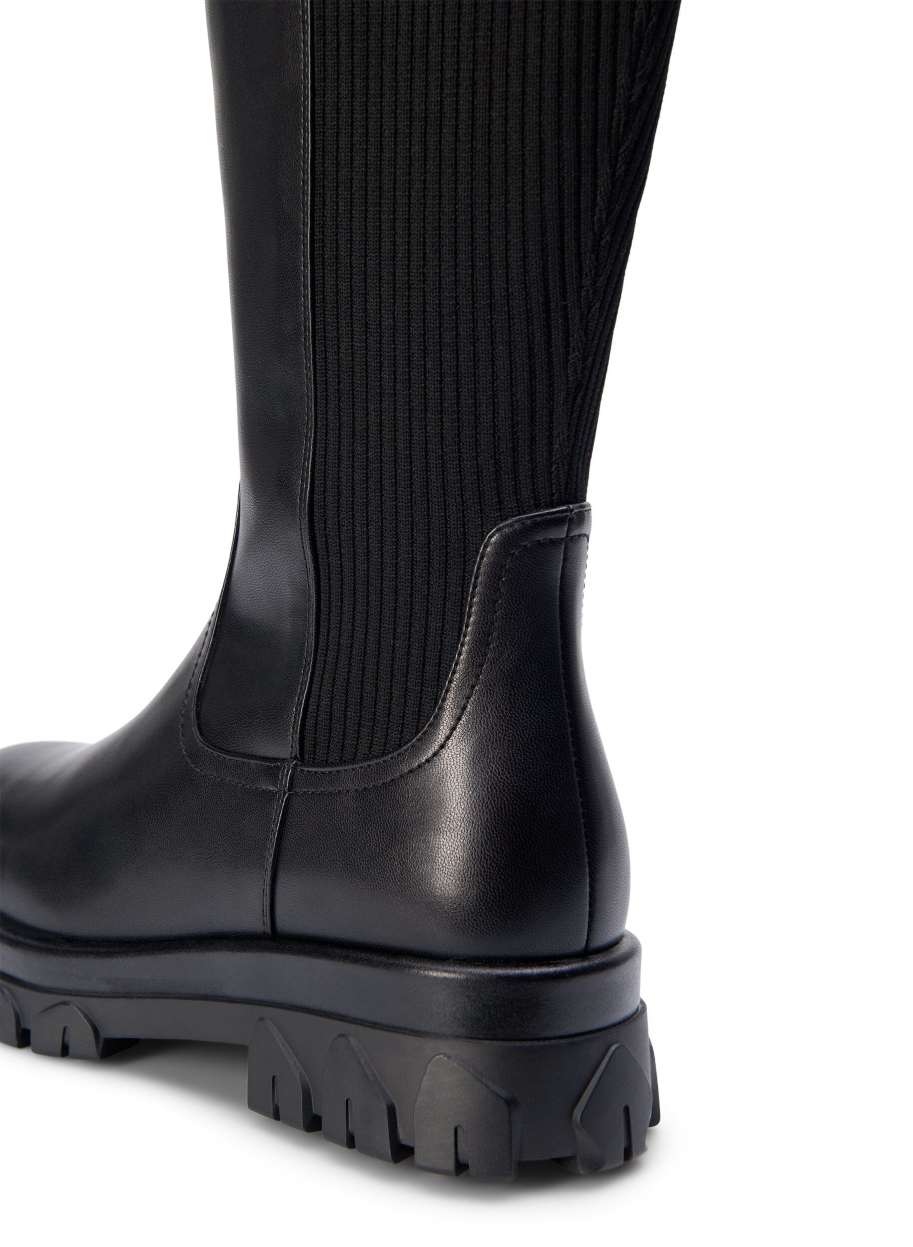 Zizzi Extra-Weite - Hoher Stiefel mit Gummizug und Rei&szlig;verschluss, Schwarz, Packshot image number 2