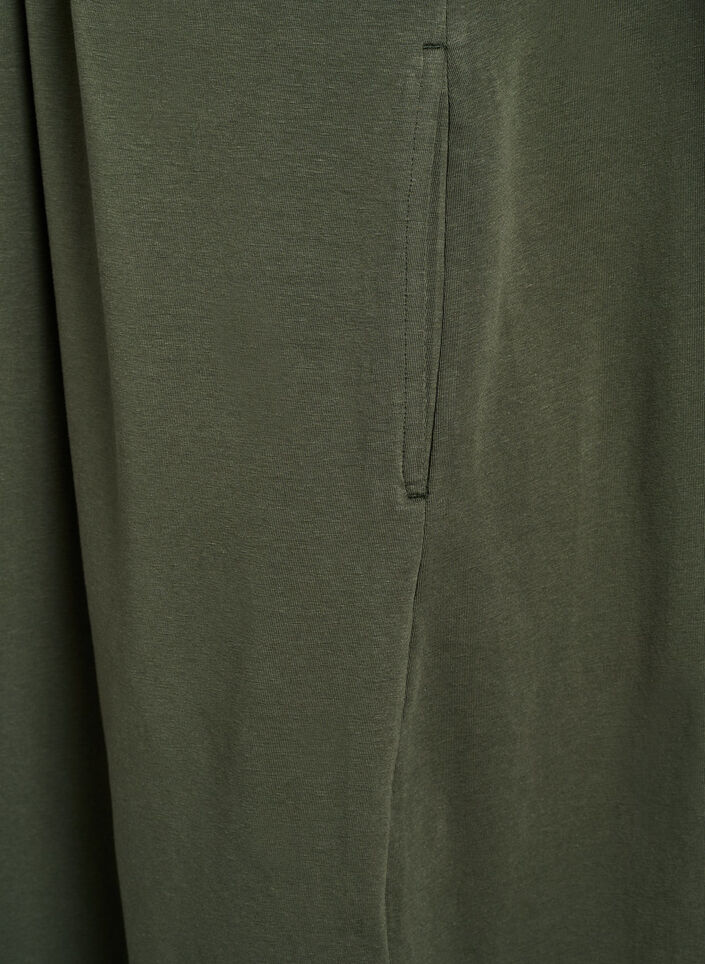 Midikleid aus Baumwolle mit kurzen Ärmeln, Grün, Packshot image number 4