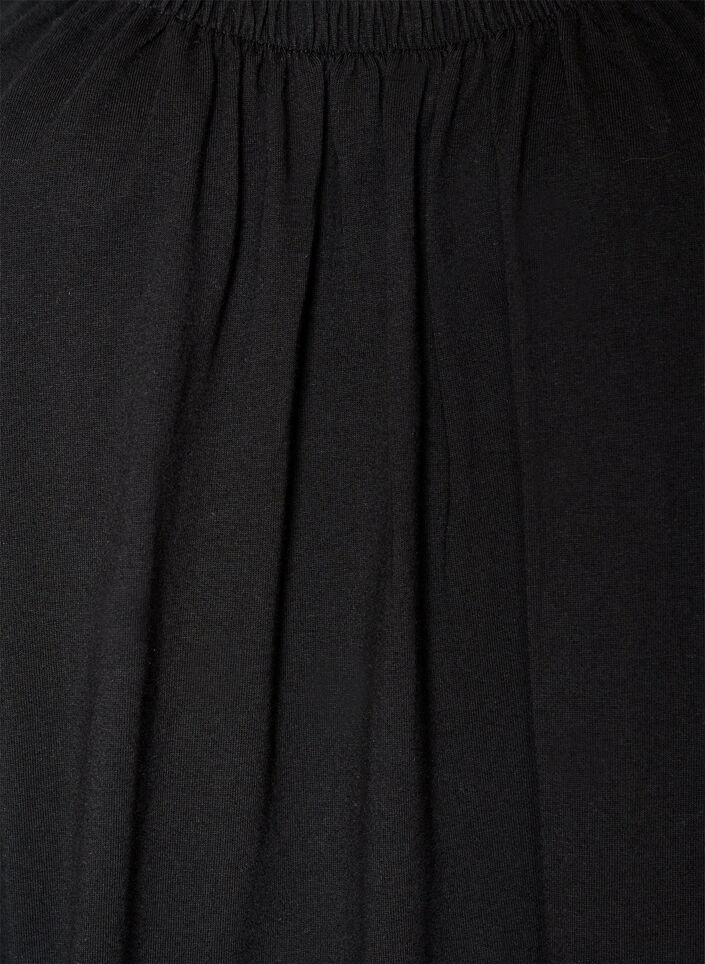 Robe &agrave; bretelles midi en coton bio, Noir, Packshot image number 2