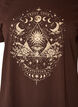 T-shirt en coton avec imprim&eacute; devant, Marron, Packshot image number 2