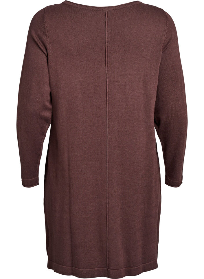 Strickkleid aus Baumwoll-Viskose-Mischung, Braun, Packshot image number 1