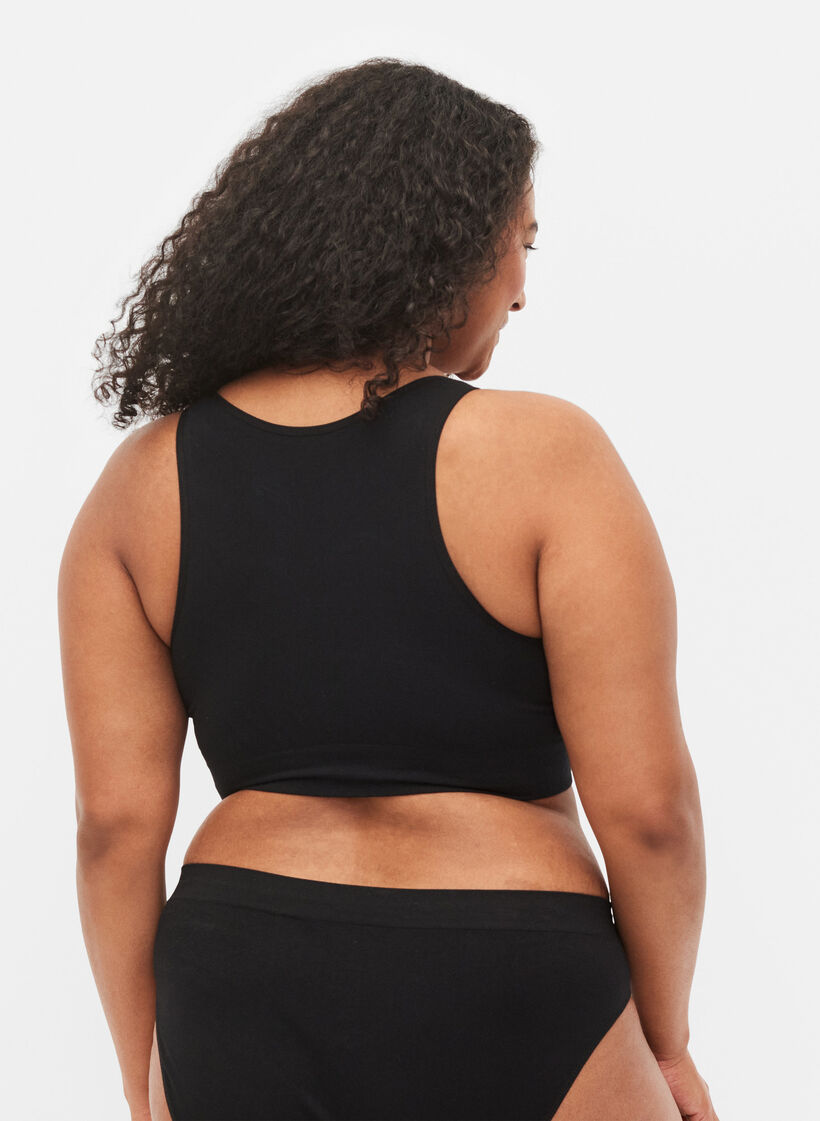 Weicher BH mit Mesh, Black, Model image number 1