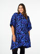 Robe courte en jacquard avec manches 3/4, Black Blue, Model image number 0