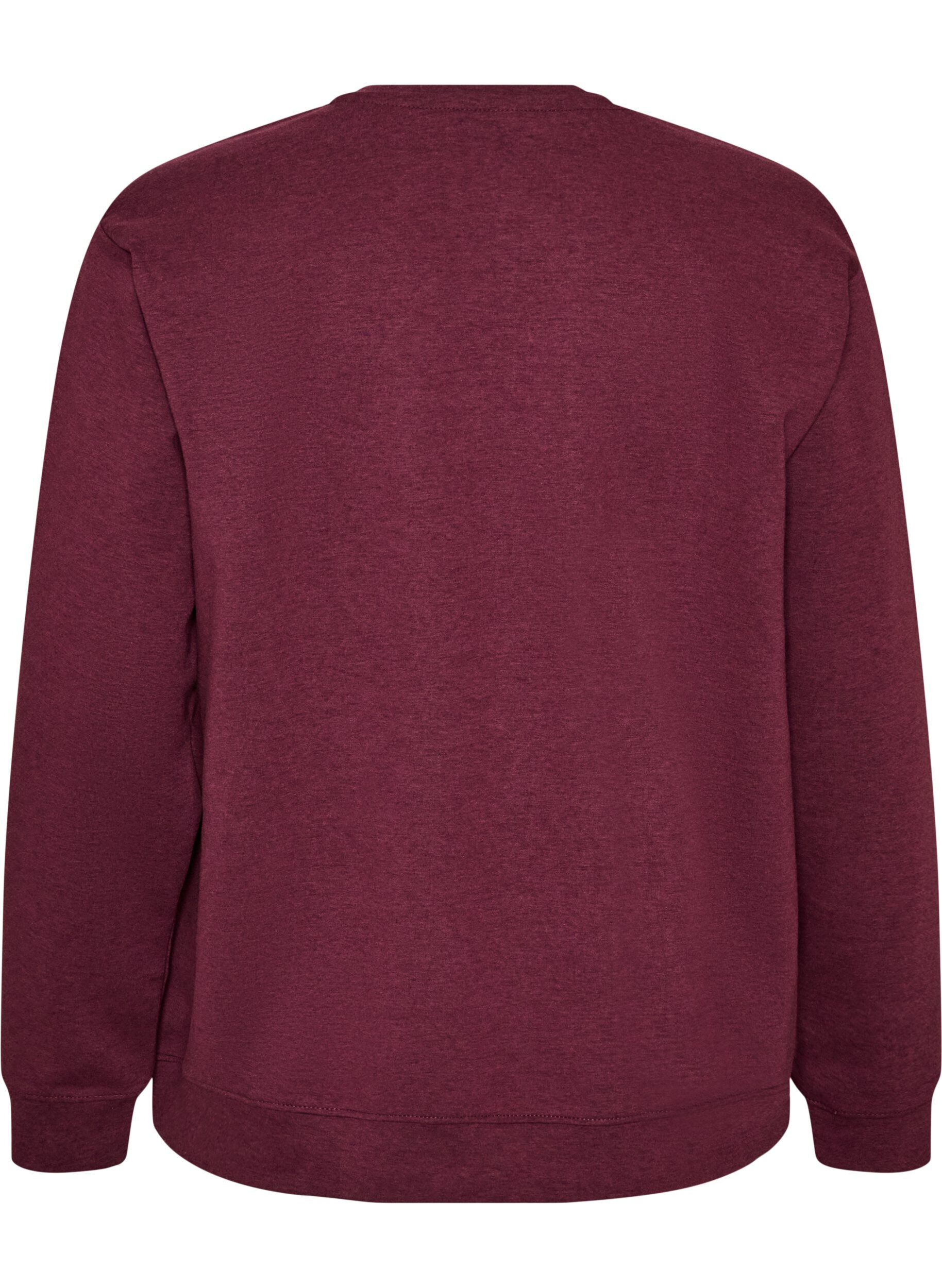 ZizziSweat-shirt &agrave; col ras du cou, Bordeaux, Packshot image number 1