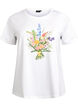 T-Shirt aus Bio-Baumwolle mit floralem Print, B. White w. Flower, Packshot image number 0