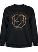 Sweat-shirt avec texte brod&eacute;, Noir, Packshot image number 0