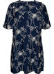Robe trap&egrave;ze courte &agrave; motif brod&eacute;, Bleu, Packshot image number 0