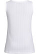 Haut de nuit en coton bio &agrave; motif textur&eacute;, Blanc, Packshot image number 1