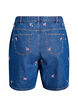 Short en jean brod&eacute;, Bleu intense, Packshot image number 1