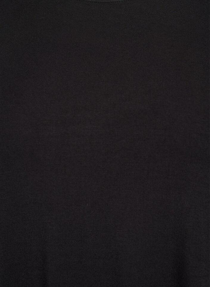 Chemisier uni &agrave; manches longues, Noir, Packshot image number 2