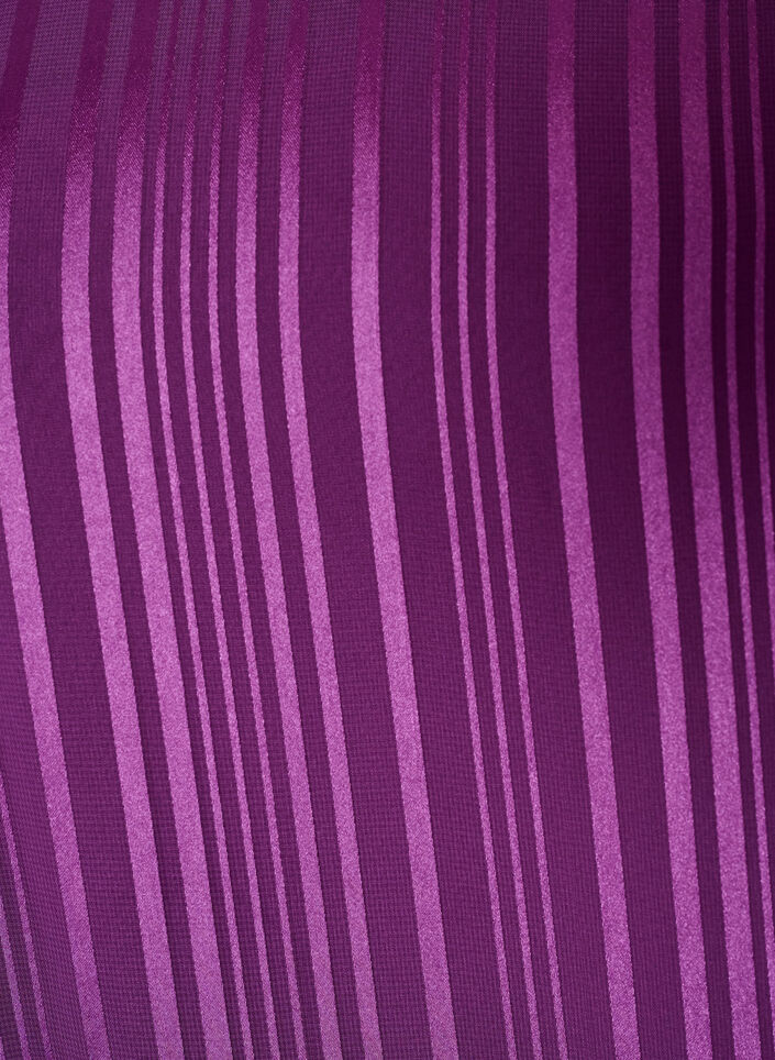Gestreifte Bluse in Ballonform, Lila, Packshot image number 2