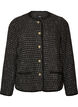 Veste en boucl&eacute; avec boutons dor&eacute;s, Noir, Packshot image number 0