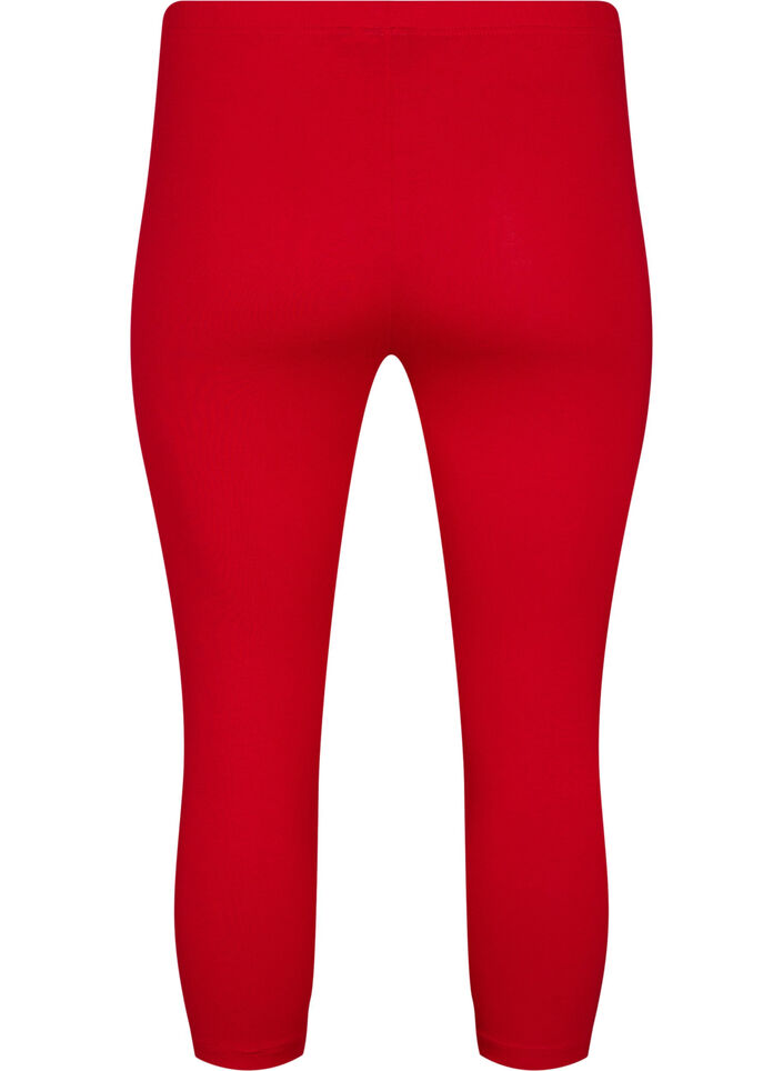 Leggings basiques longueur 3/4 en viscose, Rouge, Packshot image number 1