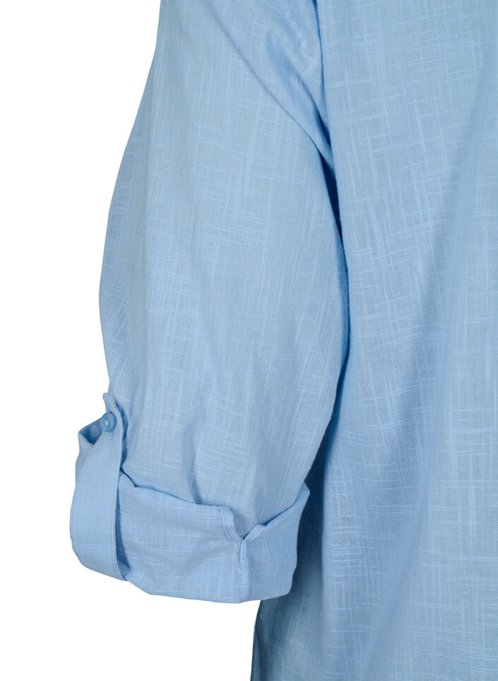 Chemisier en coton à col V, Serenity, Packshot image number 3