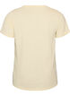 T-Shirt aus Baumwolle mit Frontprint und V-Ausschnitt, Beige, Packshot image number 1