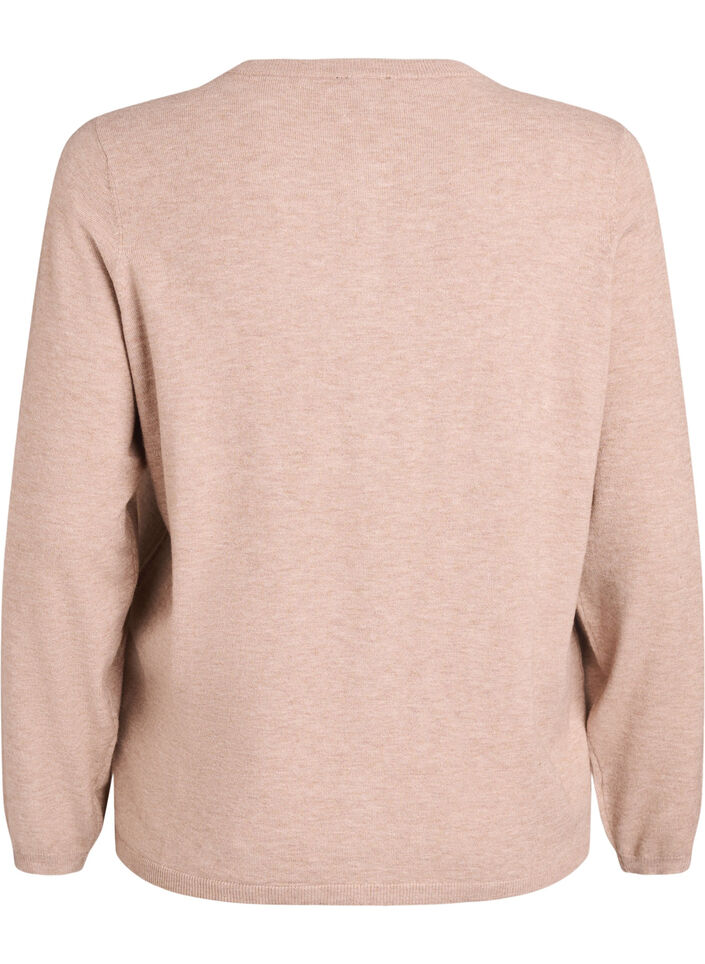 Cardigan &agrave; boutons ronds, Beige, Packshot image number 1