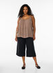 Top &agrave; bretelles en viscose, Marron, Model image number 1