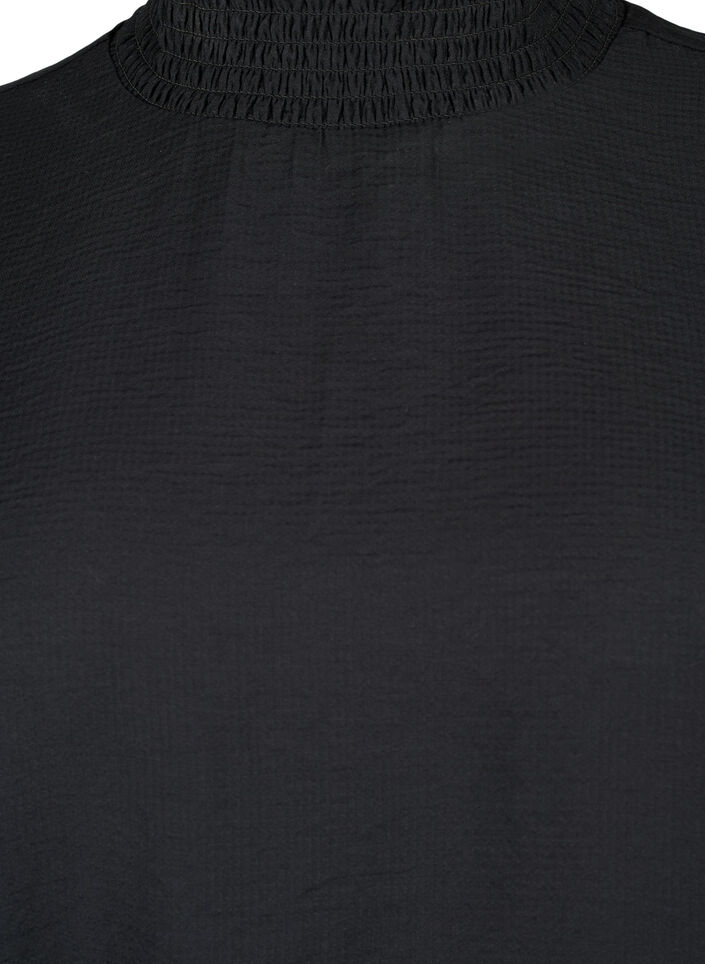 Blouse en viscose avec smock, Black, Packshot image number 2