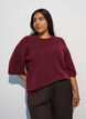 Locker sitzende Strickshirt mit kurzen &Auml;rmeln, Rot, Model image number 0