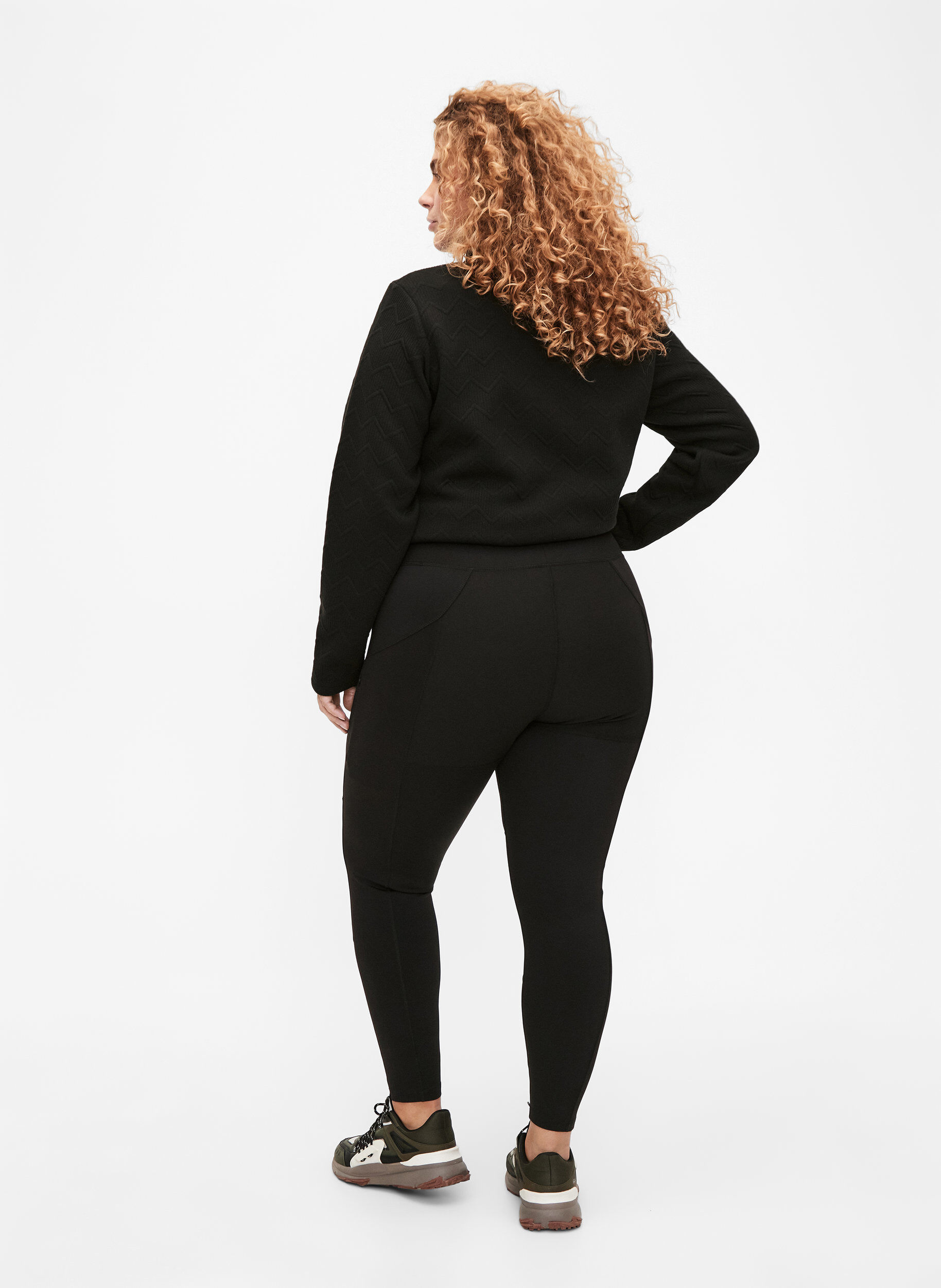 Zizzi Legging de sport extensible et durable avec des poches, Black, Model image number 1