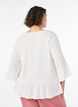 Bluse mit Struktur, V-Ausschnitt und R&uuml;schen, Vanille, Model image number 2