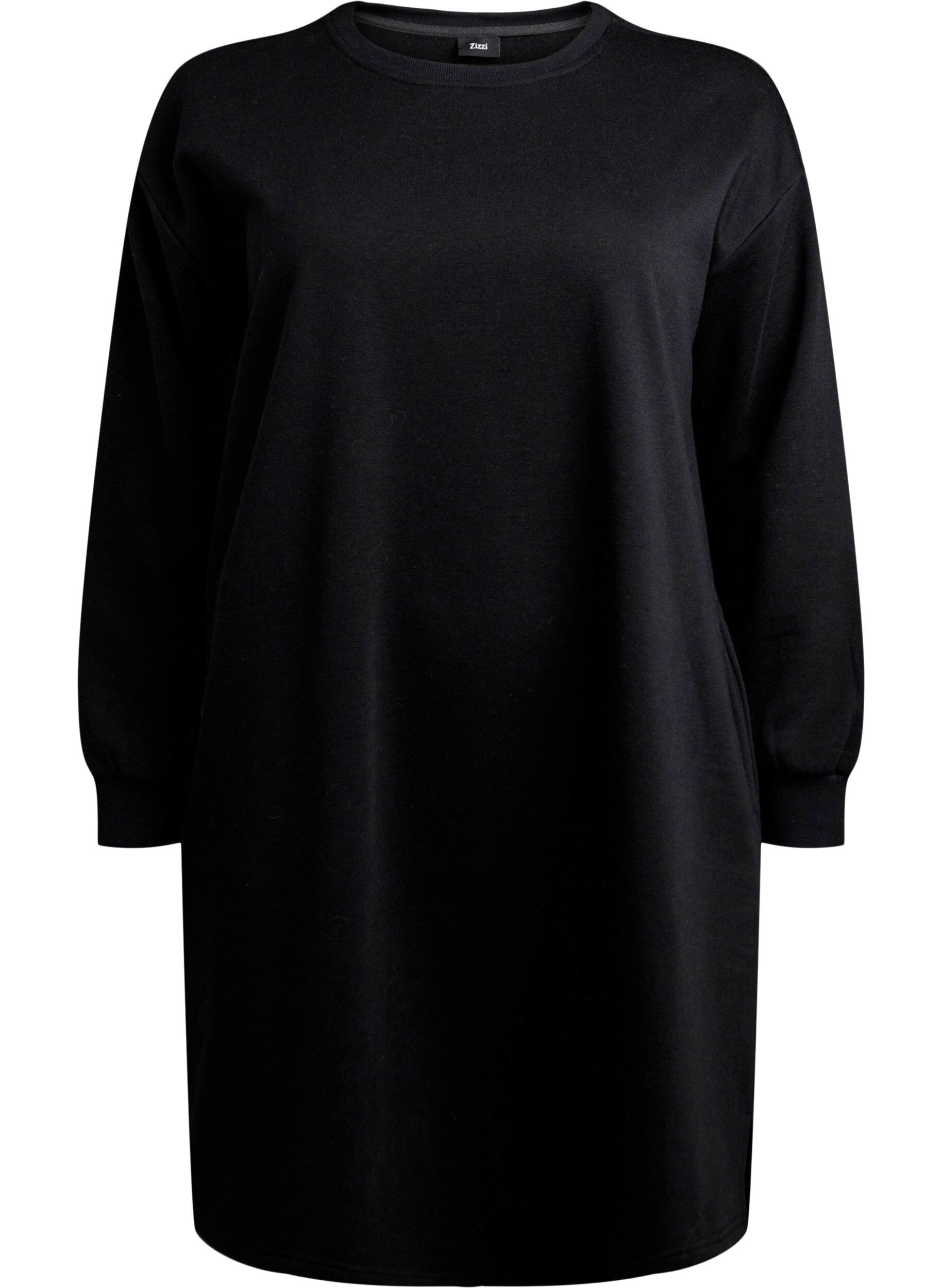 Robe sweat mi-longue avec franges