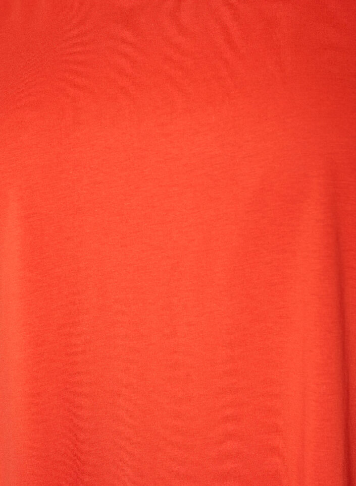 T-shirt &agrave; manches courtes en coton m&eacute;lang&eacute;, Orange fonc&eacute;, Packshot image number 2
