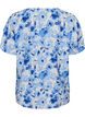 Bluse aus Viskose mit gerafften &Auml;rmeln, Blau, Packshot image number 1