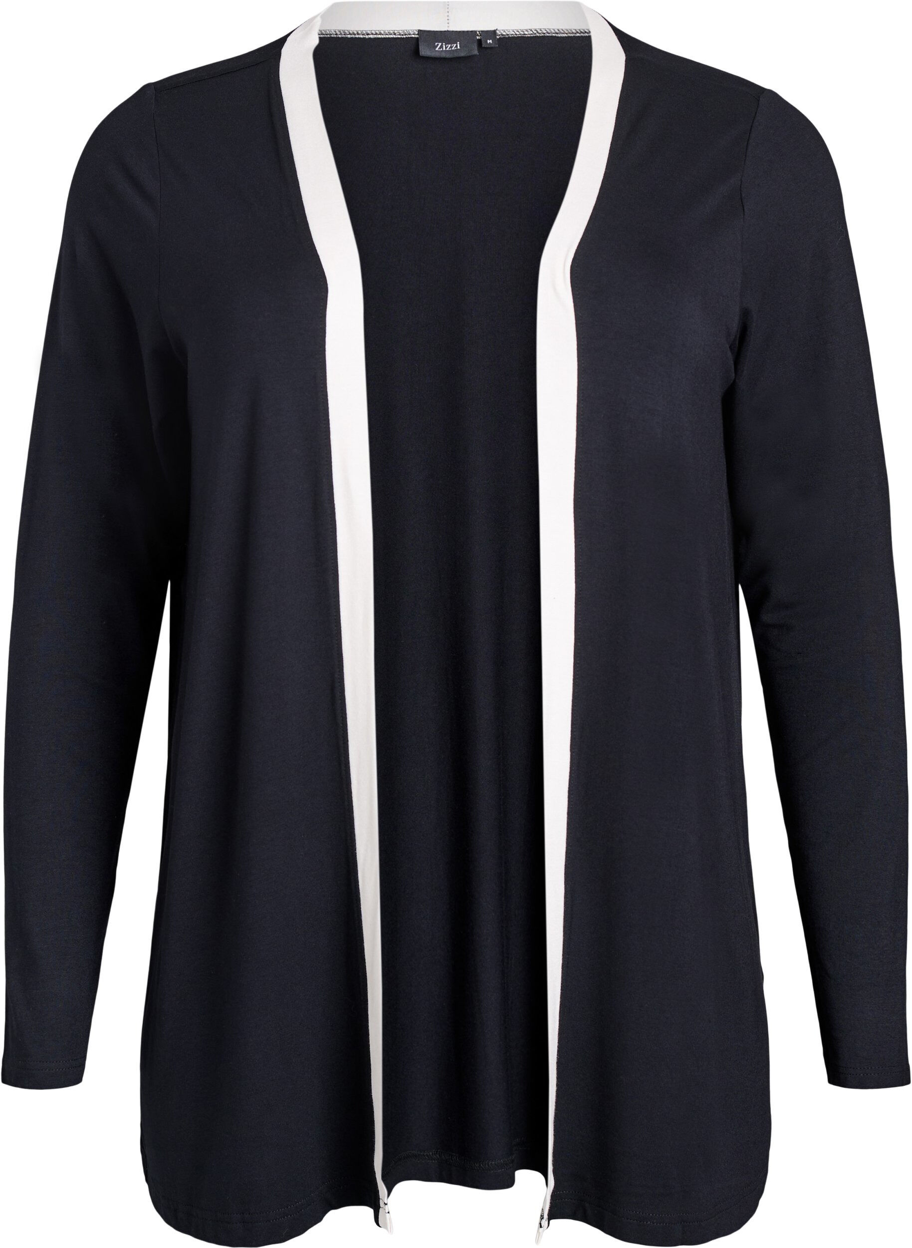 Zizzi Kimono court en viscose, Noir, Packshot image number 0