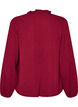 Blouse avec col en V et bande en crochet, Rouge, Packshot image number 1