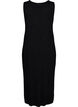 Robe c&ocirc;tel&eacute;e sans manches en viscose, Noir, Packshot image number 1